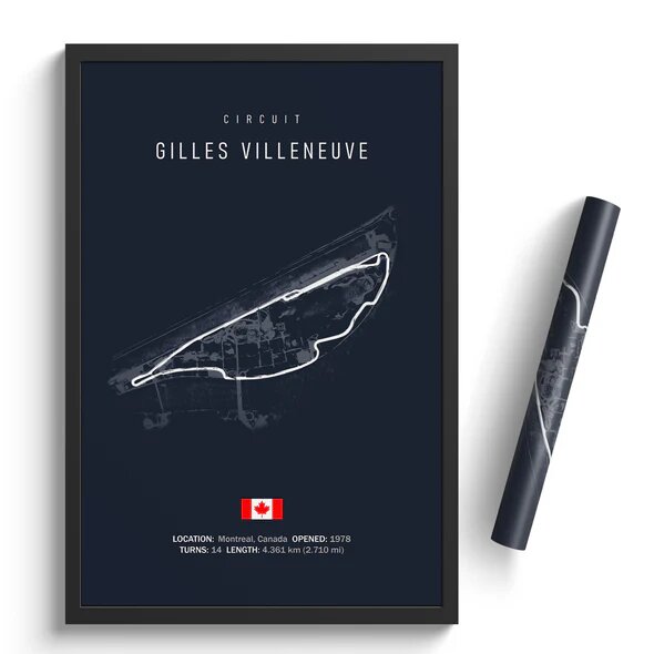 Circuit Gilles Villeneuve - affiche illustratedtracks - ONIRIC