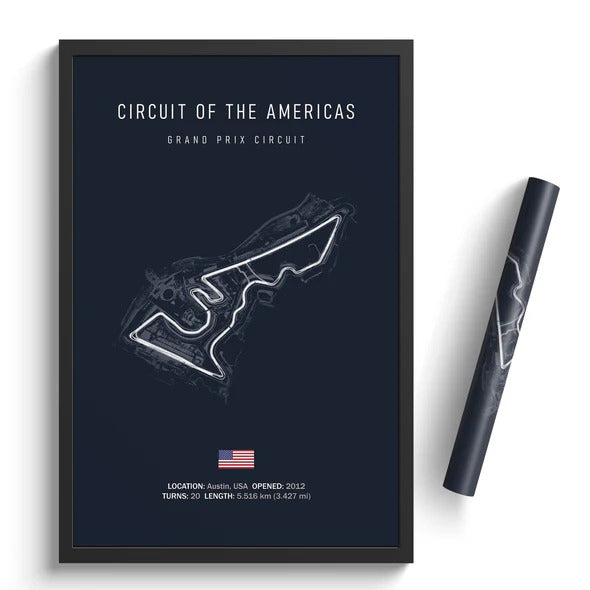 Circuit of The Americas - affiche illustratedtracks - ONIRIC